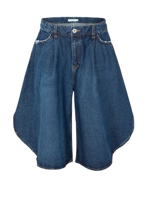 Sculpted Denim Bermuda