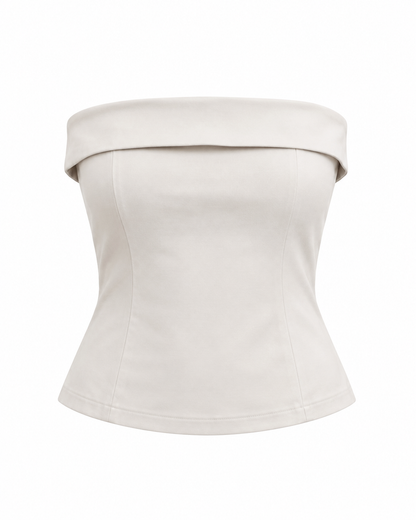 Draped Strapless Top