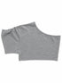Gray One Shoulder Crop Top