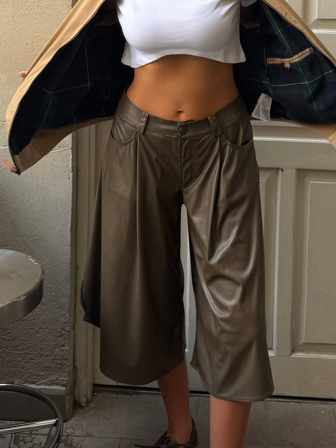 Sculpted Leather Bermuda