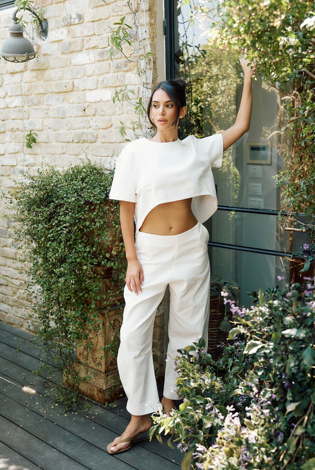 Relaxed Drill Crop Top