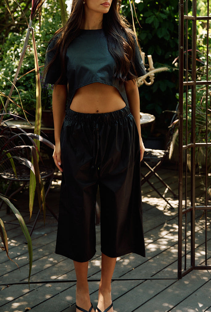 Relaxed Nylon Crop Top