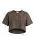 Brown Relaxed Nylon Crop Top
