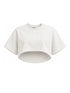 White Relaxed Drill Crop Top